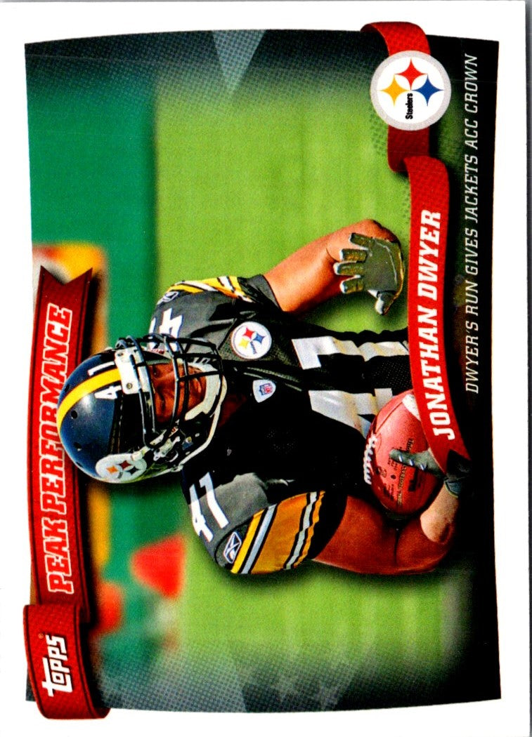 2010 Topps Peak Performance Jonathan Dwyer