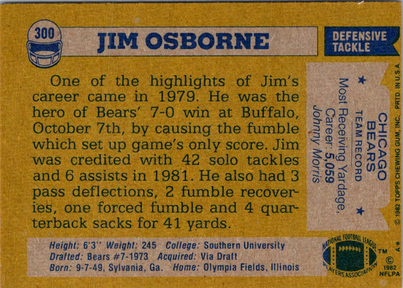 1982 Topps Jim Osborne