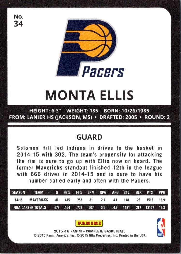 2015 Panini Complete Monta Ellis