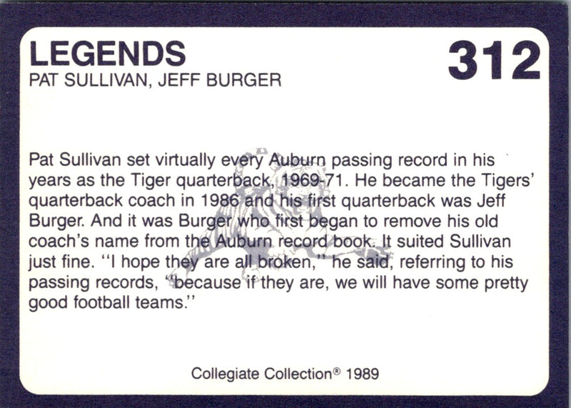 1989 Collegiate Collection Auburn Coke 580 Legends