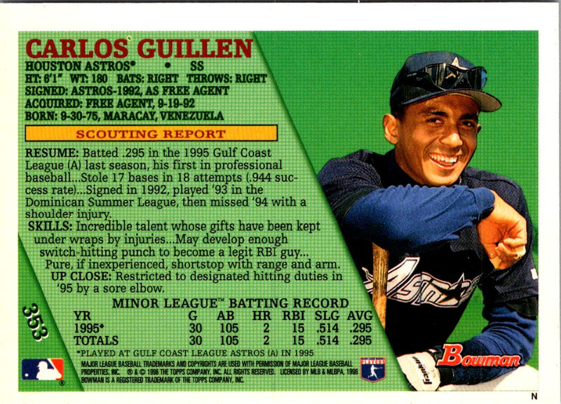 1996 Bowman Carlos Guillen