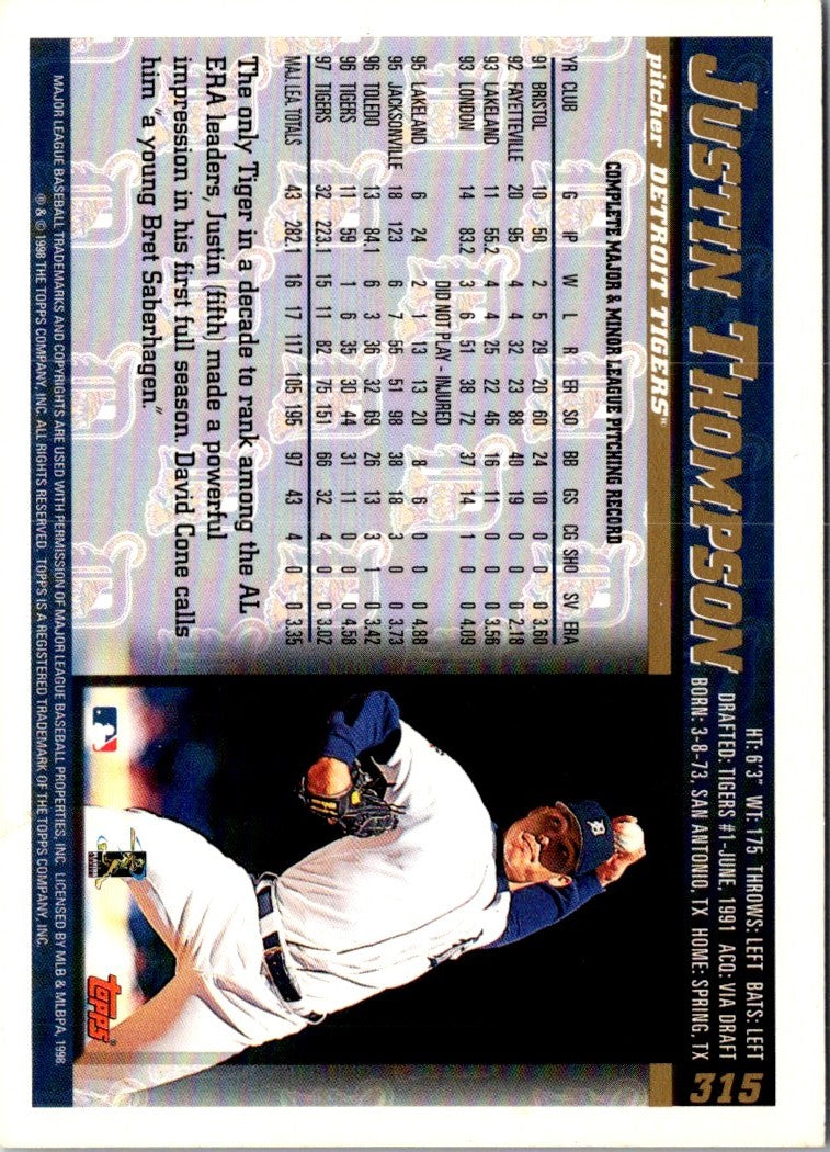 1998 Topps Justin Thompson