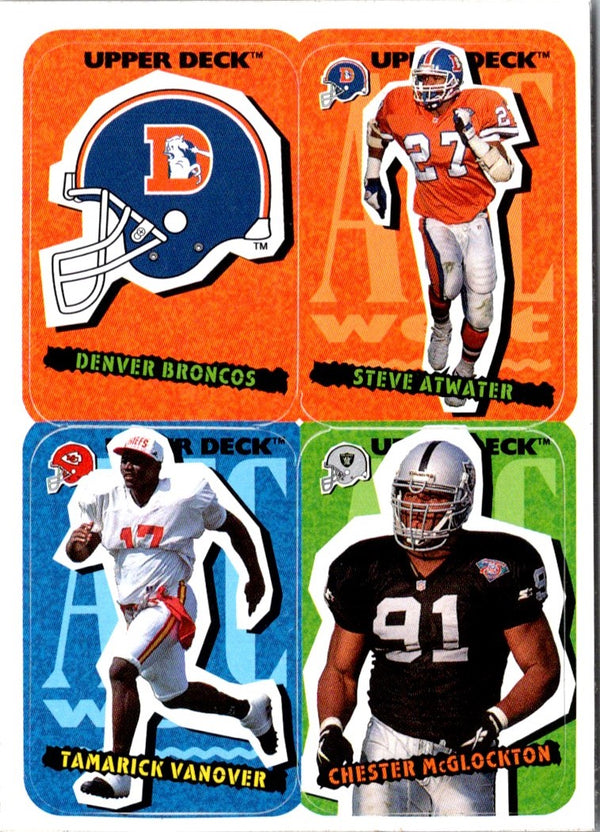 1995 Collector's Choice Update Stick-Ums Denver Broncos/Steve Atwater/Tamarick Vanover/Chester McGlockton #86