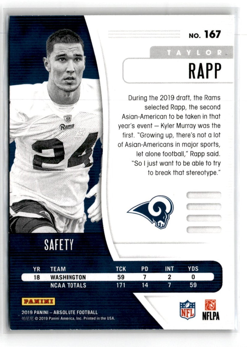 2019 Panini Absolute Taylor Rapp