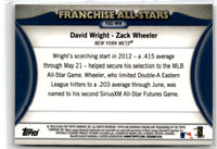 2012 Bowman Chrome Franchise All-Stars Zack Wheeler/David Wright #FAS-WW
