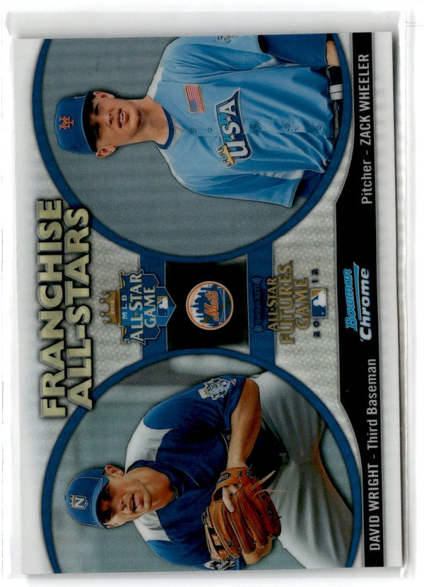 2012 Bowman Chrome Franchise All-Stars Zack Wheeler/David Wright #FAS-WW