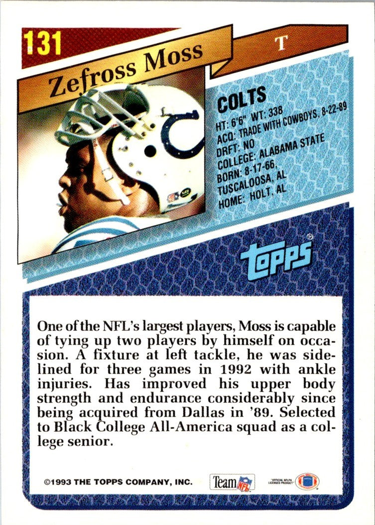 1993 Topps Gold Zefross Moss