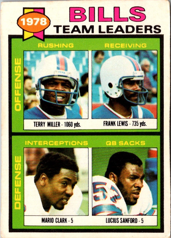 1979 Topps Terry Miller/Frank Lewis/Mario Clark/Lucius Sanford #57