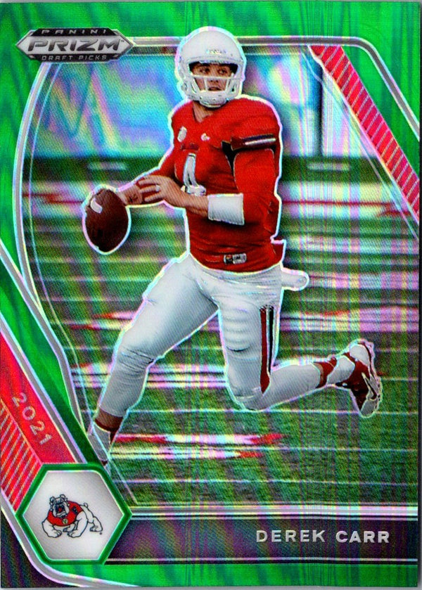 2021 Panini Prizm Draft Picks Collegiate Green Derek Carr #14