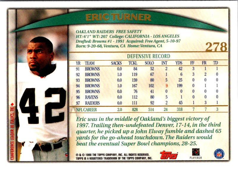 1998 Topps Eric Turner
