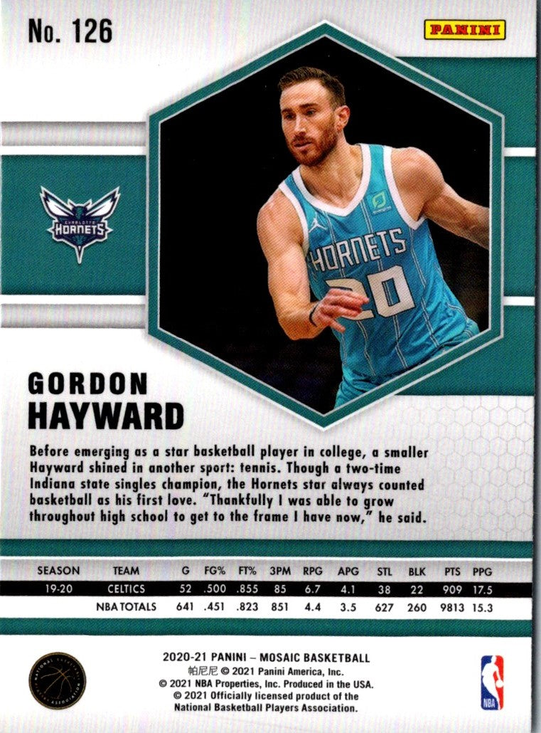 2020 Panini Mosaic Gordon Hayward