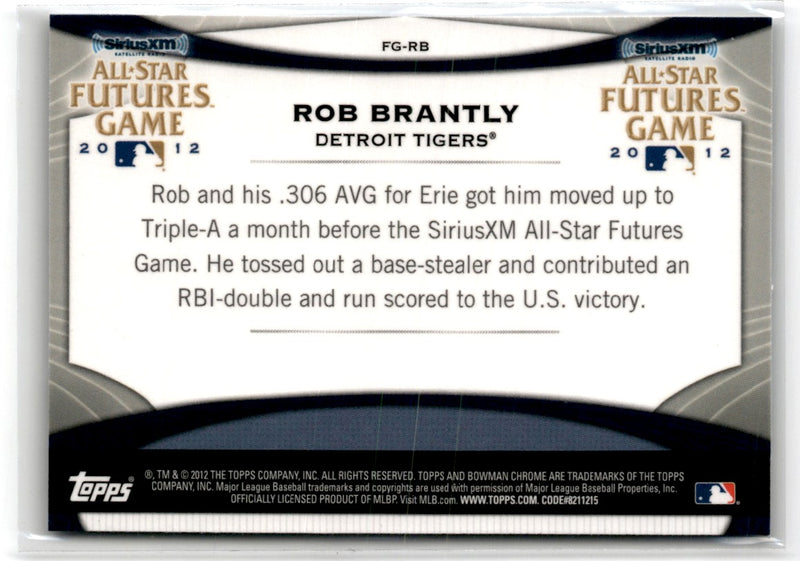 2012 Bowman Chrome Futures Game Rob Brantly