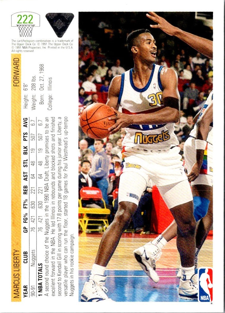1991 Upper Deck Marcus Liberty
