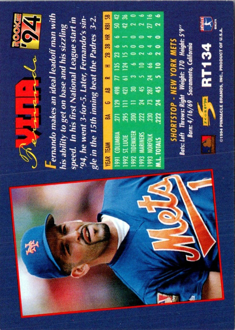 1994 Score Rookie & Traded Fernando Vina