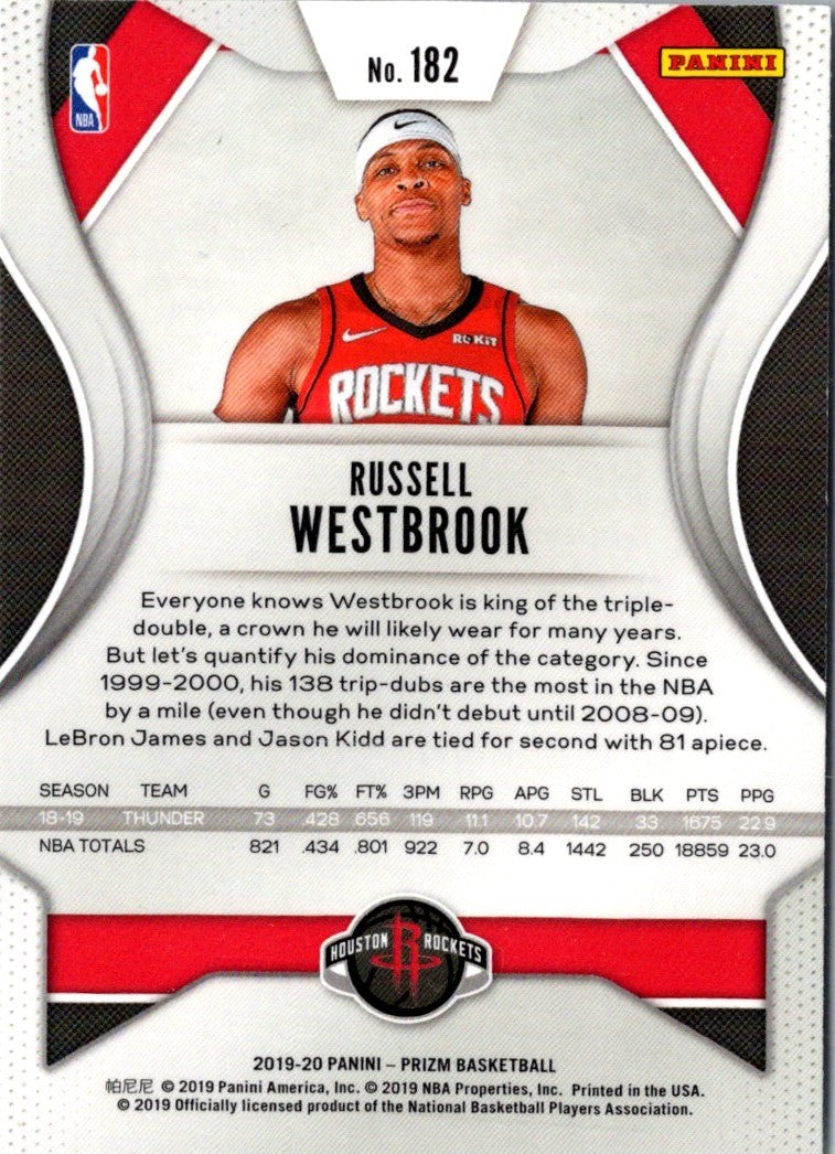 2019 Panini Prizm Prizms Ruby Wave Russell Westbrook