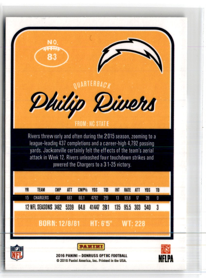 2016 Donruss Optic Philip Rivers