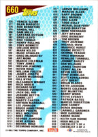 1993 Topps Checklist 496-660 #660