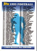 1993 Topps Checklist 496-660
