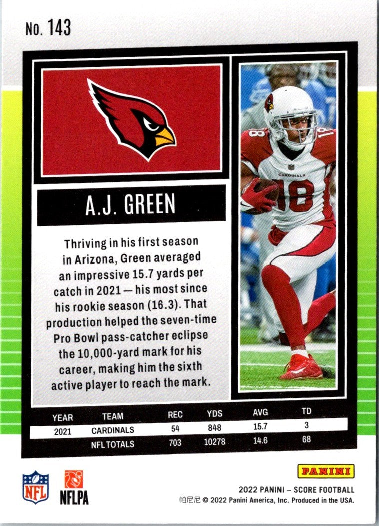 2022 Score A.J. Green