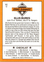 1989 Donruss Leaf Blue Chips Ellis Burks #12
