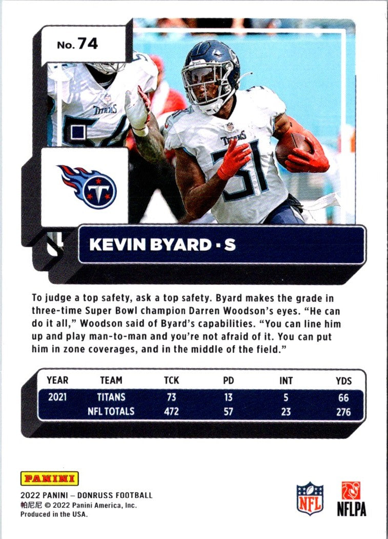 2022 Donruss Blue Press Proof Kevin Byard