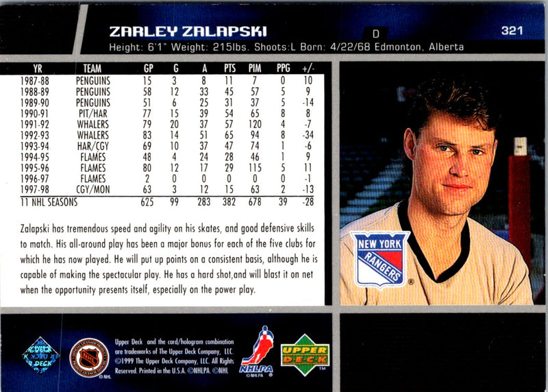 1998 Upper Deck Zarley Zalapski