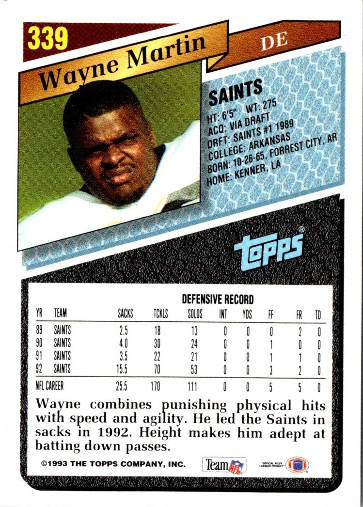 1993 Topps Wayne Martin