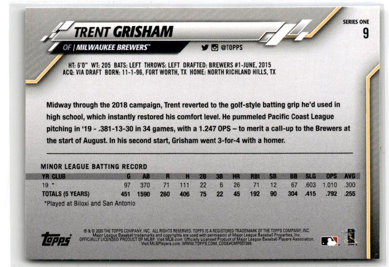 2020 Topps Trent Grisham