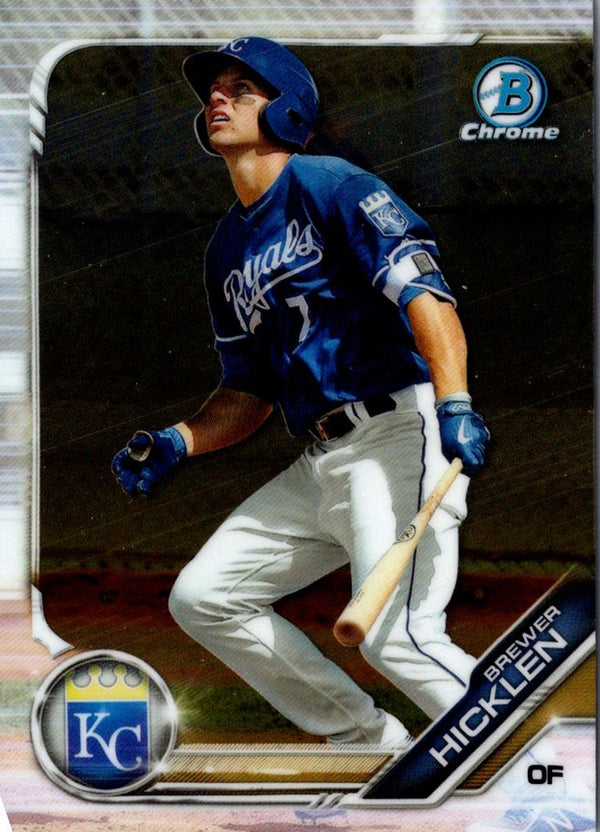 2019 Bowman Draft Chrome Brewer Hicklen #BDC-75