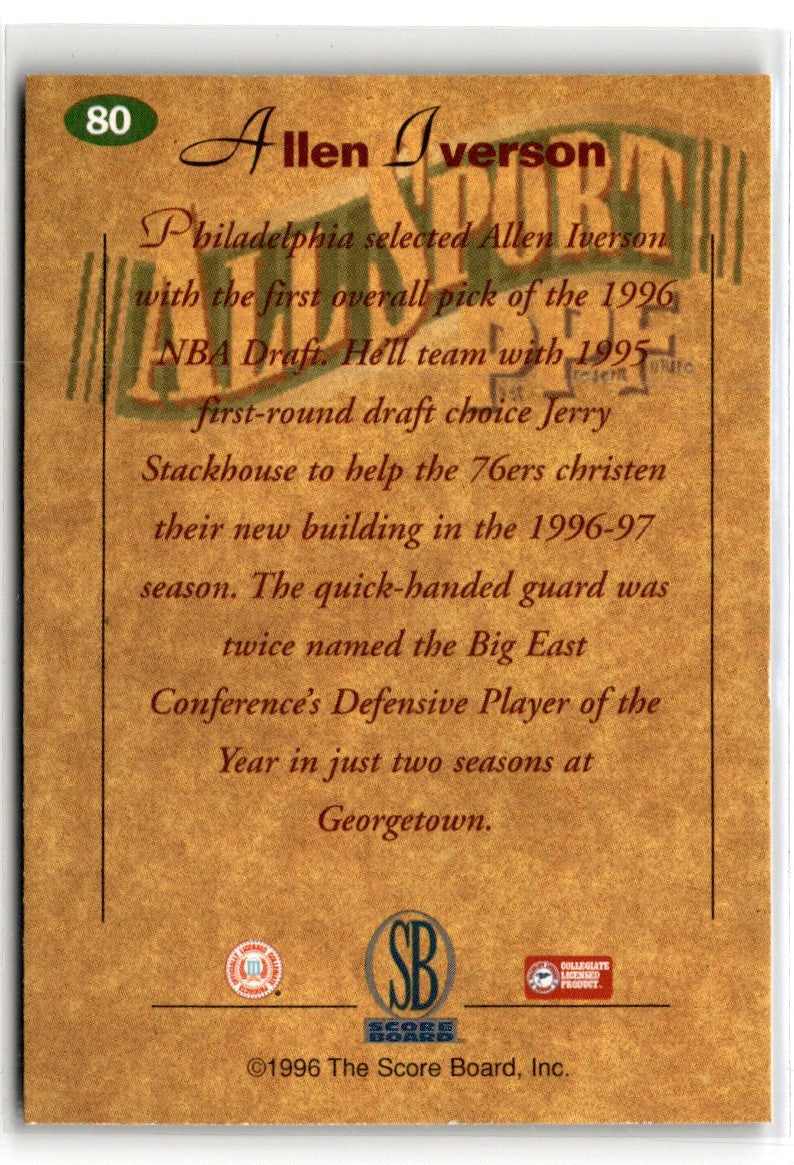 1996 Collector's Choice Meet the Stars Trivia Challenge (Blue) Meet the Stars Trivia Question #80 #80