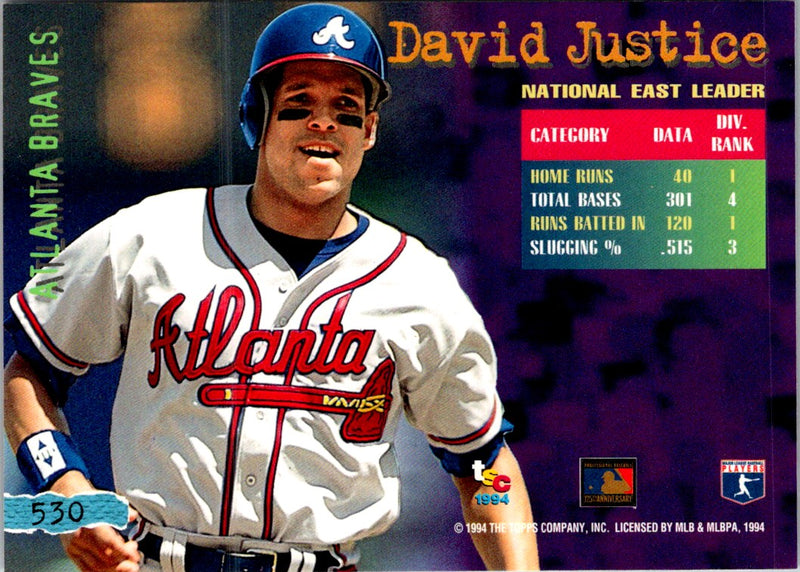 1994 Stadium Club David Justice