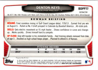 2013 Bowman Draft Picks & Prospects Chrome Denton Keys #BDPP77