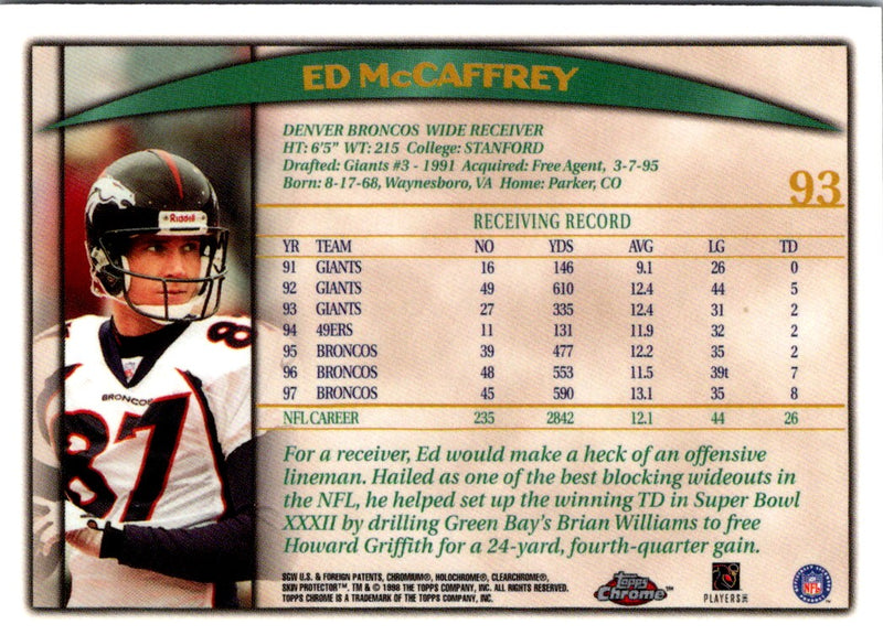 1998 Topps Chrome Ed McCaffrey