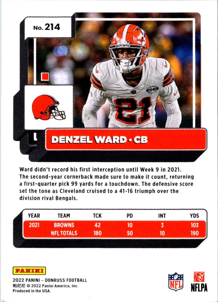 2022 Donruss Red Press Proof Denzel Ward