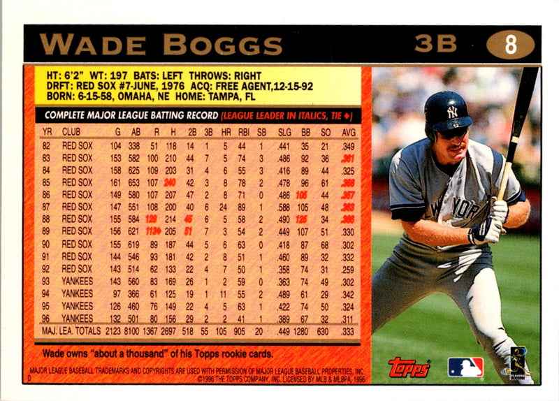 1997 Topps Wade Boggs