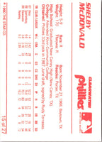 1990 Star Clearwater Phillies Shelby McDonald #15