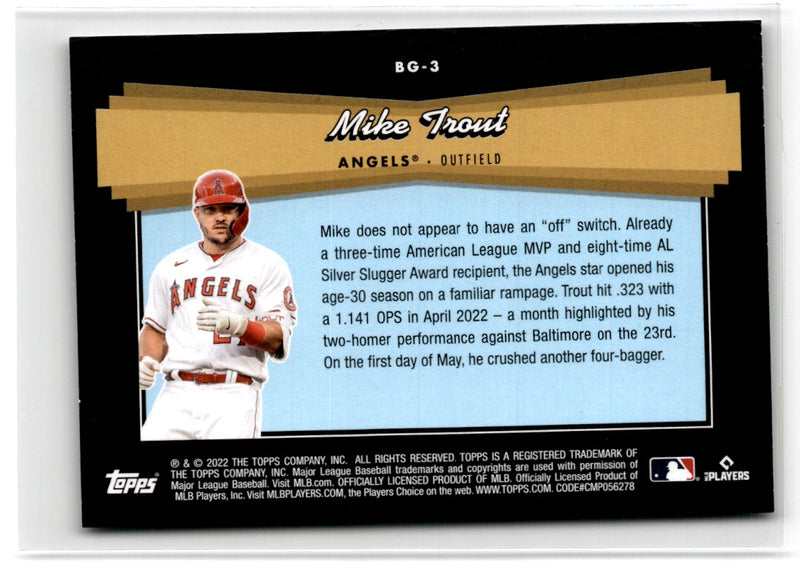 2022 Topps Update Black Gold Mike Trout