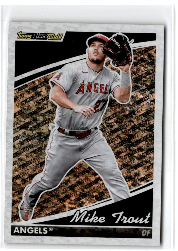 2022 Topps Update Black Gold Mike Trout #BG-3