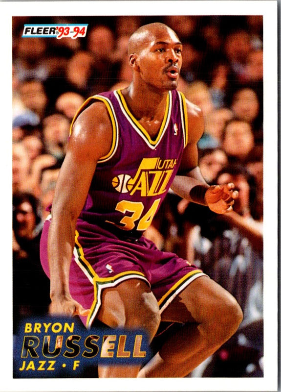 1993 Fleer Bryon Russell #389 Rookie