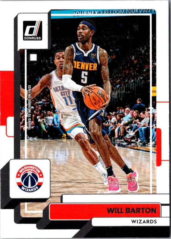 2022 Donruss Holo Laser Red/Gold Will Barton #88