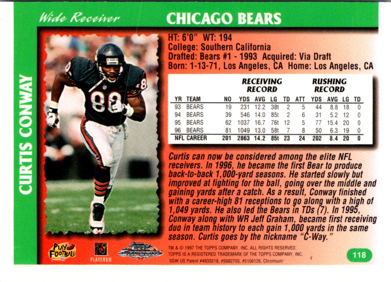 1997 Topps Chrome Curtis Conway