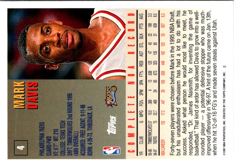 1997 Topps Mark Davis
