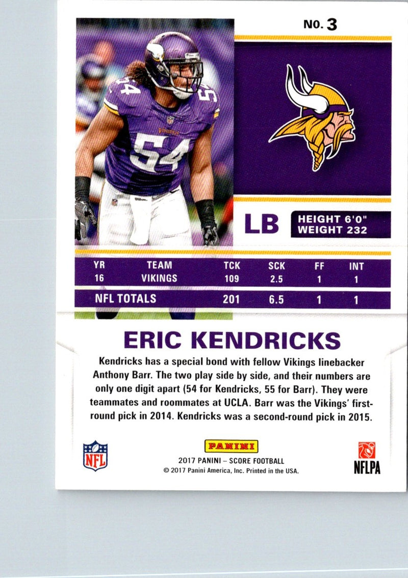 2017 Score Scorecard Eric Kendricks