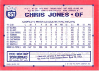 1991 Topps Traded Chris Jones #65T Rookie