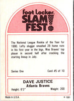 1991 Foot Locker Slam Fest David Justice #5