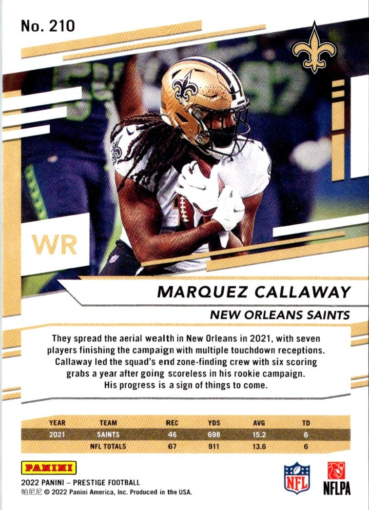 2022 Panini Prestige Marquez Callaway