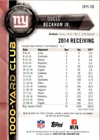 2015 Topps 1000 Yard Club Odell Beckham Jr. #1KYC-OB