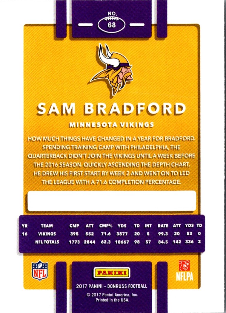 2017 Donruss Sam Bradford