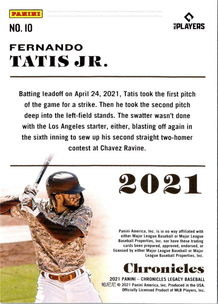 2021 Panini Chronicles Fernando Tatis Jr.
