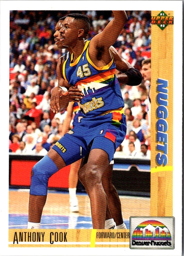 1991 Upper Deck Anthony Cook #203 Rookie